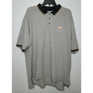 Pittsburgh Steelers NFL Football Edge Embroidered Polo Shirt Sz Men’s XL Vintage